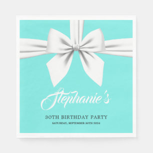 Serviette En Papier Aqua Elegant Fancy Tiffany Anniversaire Vaisselle