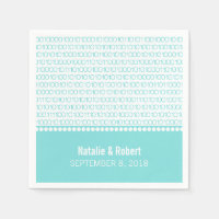 Aqua Geek Chic Binary Code Papier