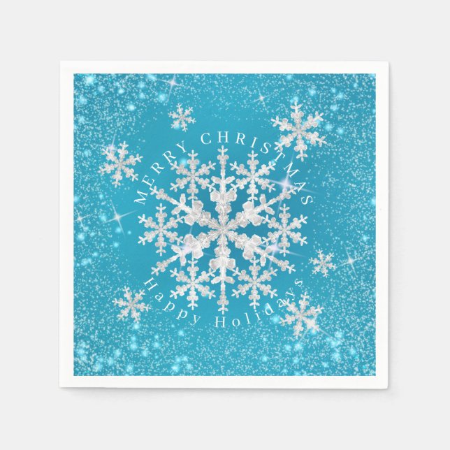 Serviette En Papier Aqua White (Devant)