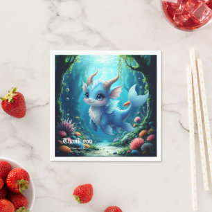 Serviette En Papier Aqualumi – Gardien des Rêves de Corail