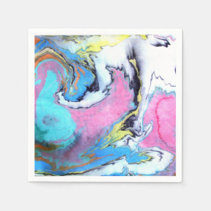 Serviette En Papier Aquarelle