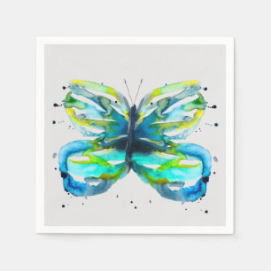 Serviette En Papier Aquarelle à papillon