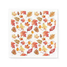 Aquarelle Automne Feuilles Automne Motif sans join
