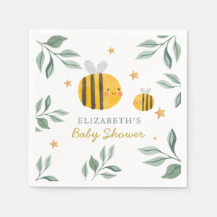 Serviette En Papier Aquarelle Bee Honey Baby shower sucré serviettes
