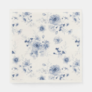 Serviette En Papier Aquarelle bleu foncé