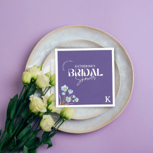 Serviette En Papier Aquarelle bleu vintage Fête des mariées florale