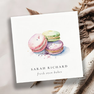 Serviette En Papier Aquarelle colorée Pastel Français Macarons boulang