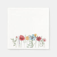 Aquarelle colorée Peint Meadow Fleurs sauvages