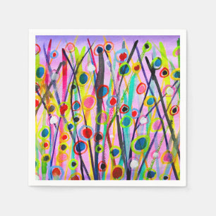 Serviette En Papier aquarelle couleur paysage art abstrait