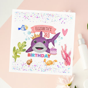 Serviette En Papier Aquarelle coupe Birthday Sharthday Party