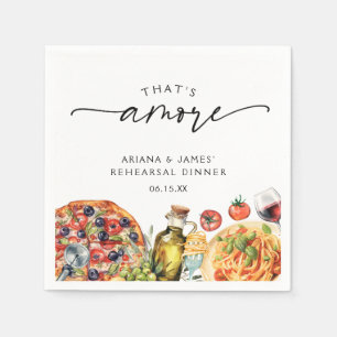 Serviette En Papier Aquarelle cuisine italienne qui est plus