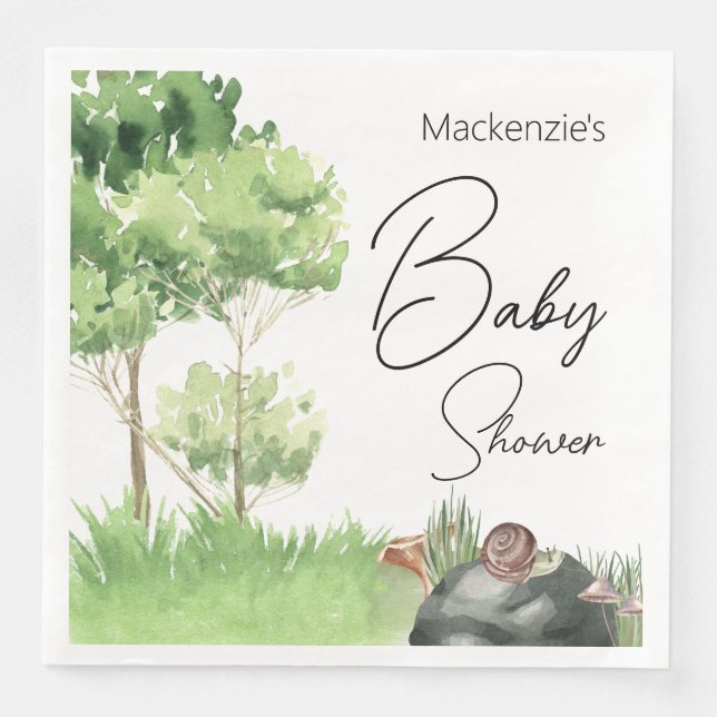 Serviette En Papier Aquarelle dans le Baby shower Park (Devant)