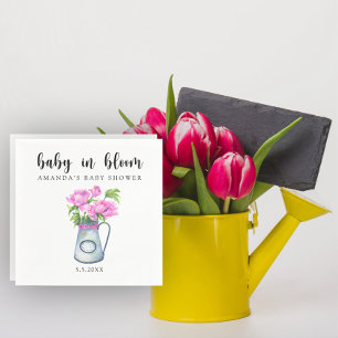 Serviette En Papier Aquarelle de fleurs - bébé en fleur
