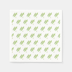 Serviette En Papier Aquarelle de jardin vert plante d'herbe de menthe