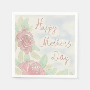 Serviette En Papier Aquarelle de la fête des mères