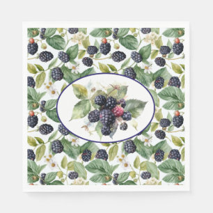 Serviette En Papier Aquarelle de mûre Blackberry