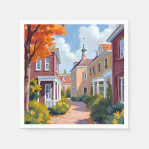 Serviette En Papier Aquarelle de Newport Rhode Island