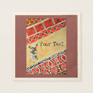 Serviette En Papier Aquarelle d'inspiration africaine