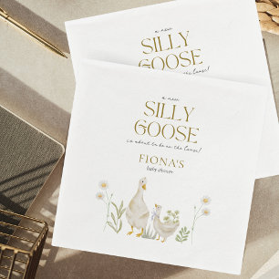 Serviette En Papier Aquarelle d'oie soie Baby shower neutre pour le ge
