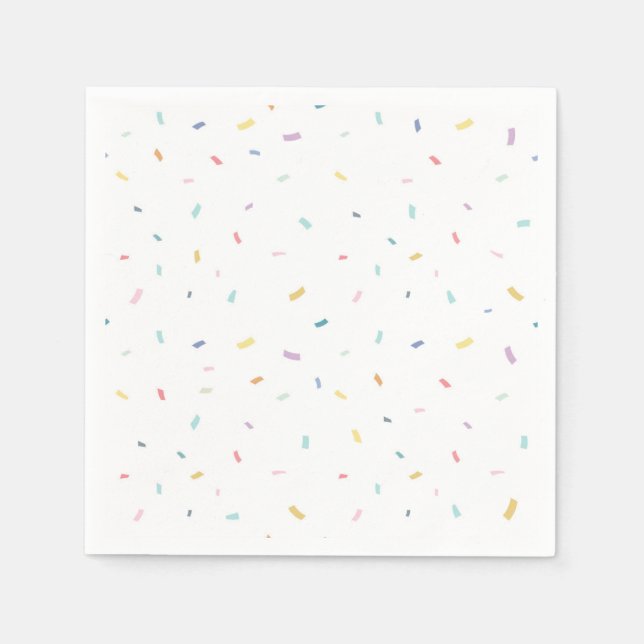 Serviette En Papier Aquarelle douce Motif Confetti (Devant)