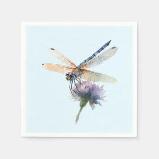 Serviette En Papier Aquarelle Dragonfly Naples