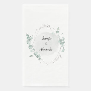 Serviette En Papier Aquarelle Eucalyptus