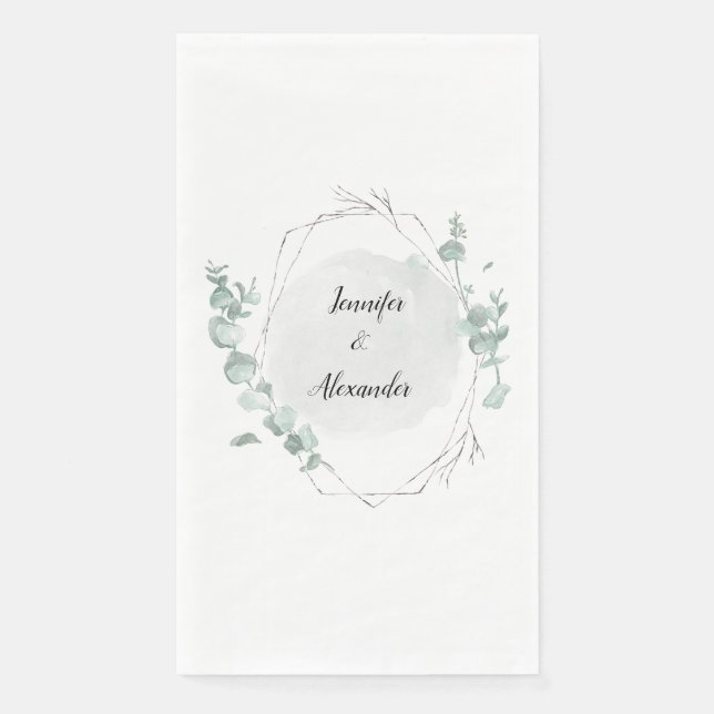 Serviette En Papier Aquarelle Eucalyptus (Devant)