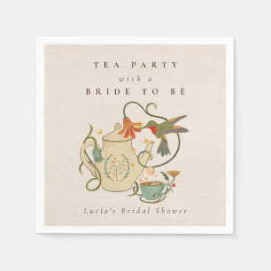 Serviette En Papier Aquarelle Faecore fleurie Tea Party Fête des marié