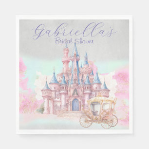 Serviette En Papier Aquarelle Fairy Tale Theme Château & Carrières