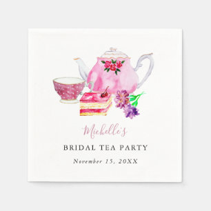 Serviette En Papier Aquarelle Fête des mariées Tea Party Tea Party Pin