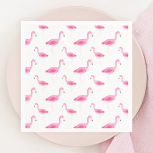 Serviette En Papier Aquarelle Flamingo Patte