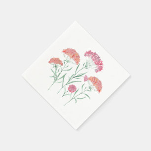 Serviette En Papier Aquarelle, fleurs.