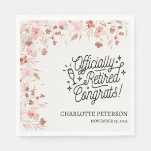 Serviette En Papier Aquarelle Floral Retraite Party Napkins