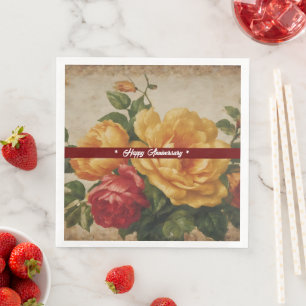 Serviette En Papier Aquarelle florale Vintage Collection populaire