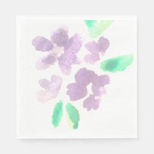 Serviette En Papier Aquarelle Florales Peint à la main pourpre