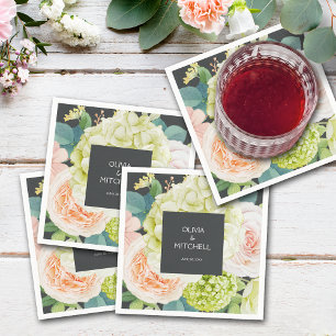 Serviette En Papier Aquarelle Floraux Mariages serviettes