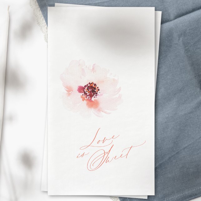 Serviette En Papier Aquarelle Flore Mariage serviette d'hôte (Créateur téléchargé)