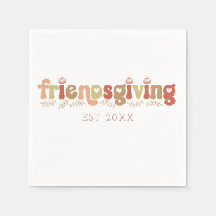 Serviette En Papier Aquarelle Friendsgiving Diner Naples