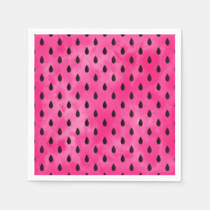 Serviette En Papier Aquarelle Graines de pastèque