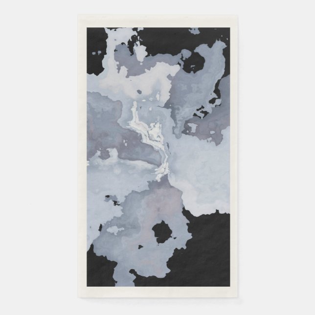 Serviette En Papier Aquarelle gris Marbre Goth (Devant)