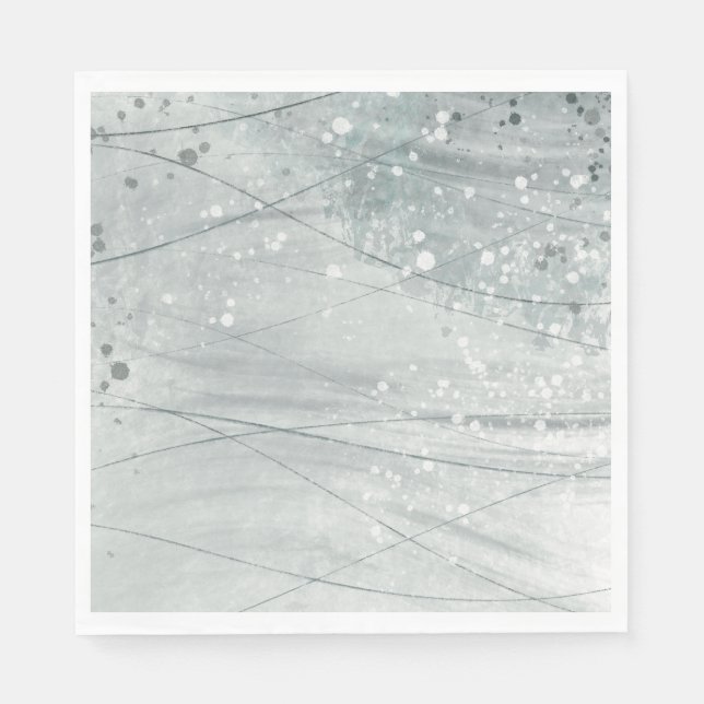 Serviette En Papier Aquarelle grise (Devant)