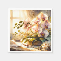 Aquarelle Imaginaire mignonne rose orchidées
