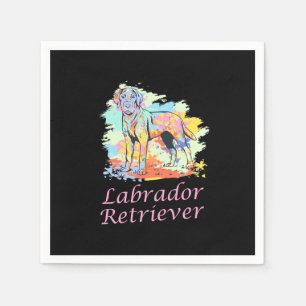 Serviette En Papier Aquarelle Labrador Retriever