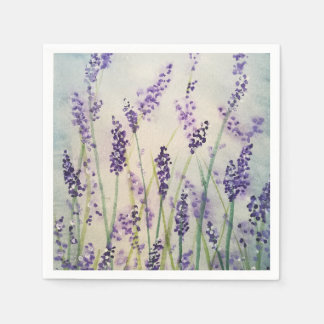 Serviette En Papier Aquarelle Lavender Blossom