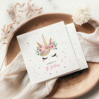 Aquarelle Magique Unicorn Visage Anniversaire
