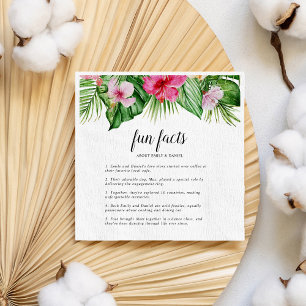 Serviette En Papier Aquarelle Mariage floral tropical