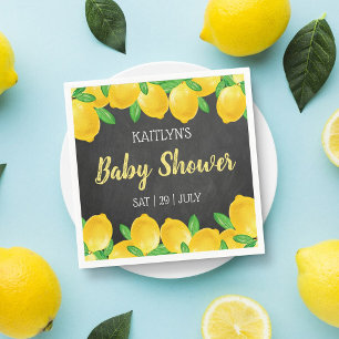 Serviette En Papier Aquarelle moderne Baby shower citronnier
