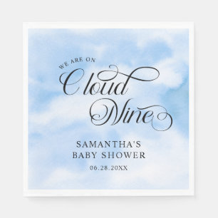 Serviette En Papier Aquarelle moderne Blue Cloud Neuf Baby shower