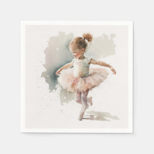 Serviette En Papier Aquarelle Naples Little Ballerina