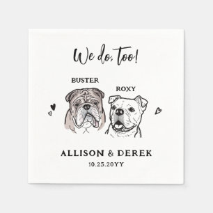 Serviette En Papier Aquarelle Nous faisons trop 2 Chien Français Bulld